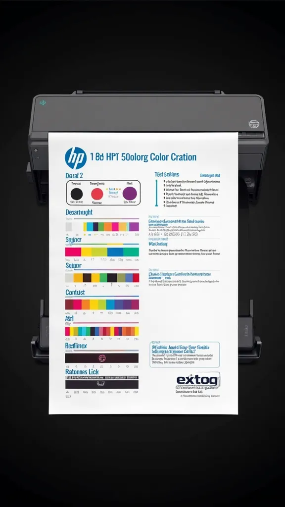 página de prueba de impresora de color HP PDF